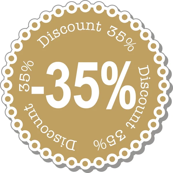 Discount thirty five percent — Stock Vector
