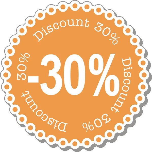 Discount thirty percent — Stock Vector