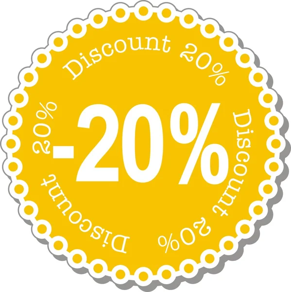 Discount twenty percent — Stock Vector