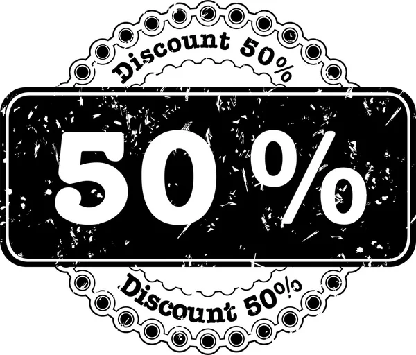 Stamp Discount fifty percent — Stock Photo, Image