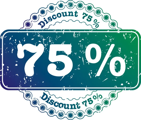 Stamp Discount seventy five percent — Stock Photo, Image