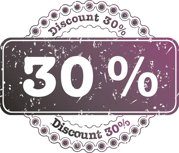 Stamp Discount thirty percent — Stock Photo, Image