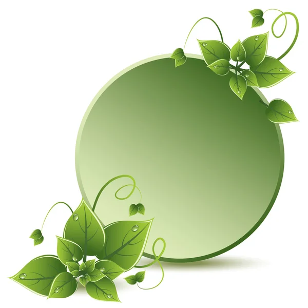 Vector folhas verdes design ecológico —  Vetores de Stock