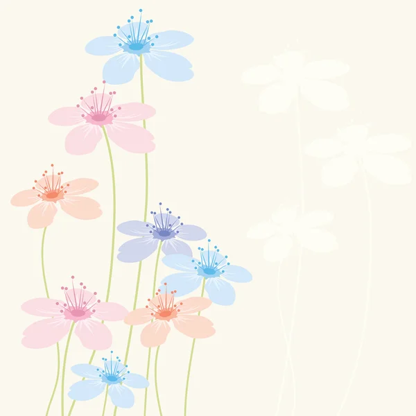 ベクトル抽象花の背景 — ストックベクタ