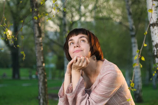 Portrait of the young beautiful woman — Stock Photo, Image