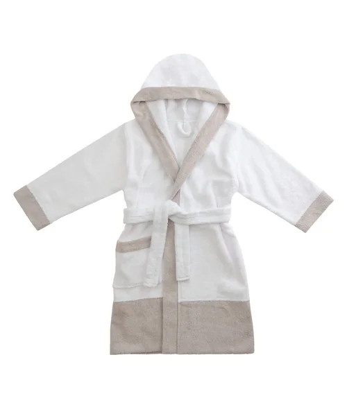 White bathrobe isolated on white background — Stock Photo, Image