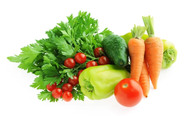 Färska grönsaker isolerade — Stockfoto