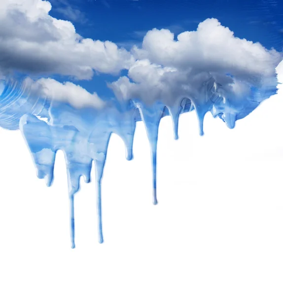 Dripping blue sky fantasy — Stock Photo, Image