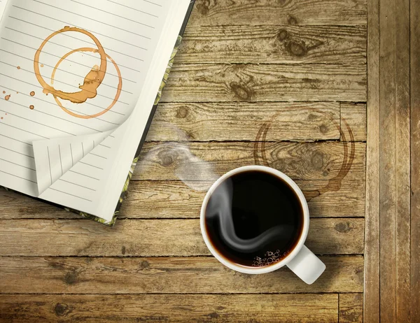 Start in den Morgen mit starkem Kaffee — Stockfoto