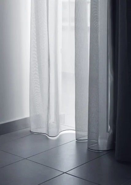 Thin curtains soft light — Stock Photo, Image