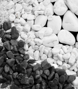 White and black pebble stones clipart