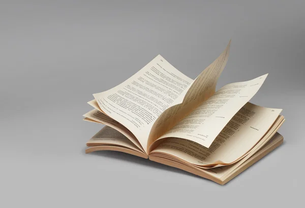 Book open pages riffling — Stock Photo, Image