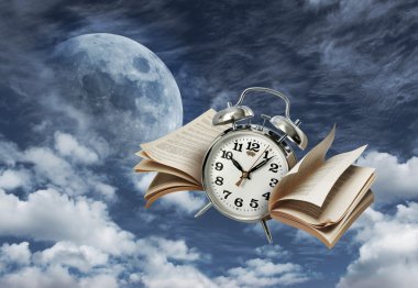 Time flies history concept clipart