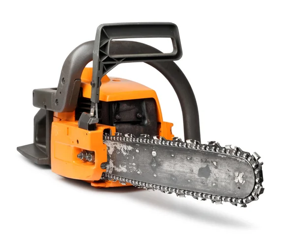 Big chain saw front view — Stock Photo, Image
