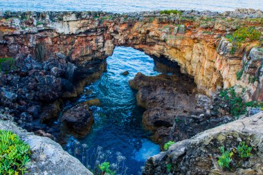 Grotto Boca de Inferno (mouth of hell) Portugal clipart