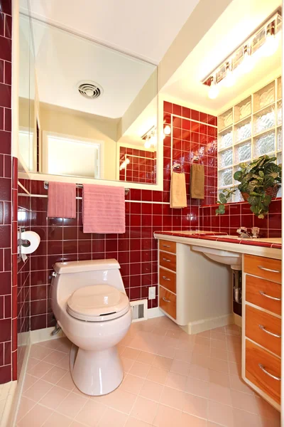 Vínové koupelně starožitný interiér. — Stock fotografie