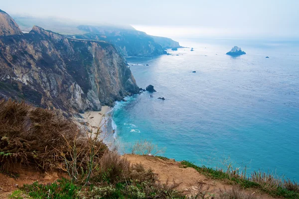 stock image Blue Pacific Ocean California shire line amazing view.