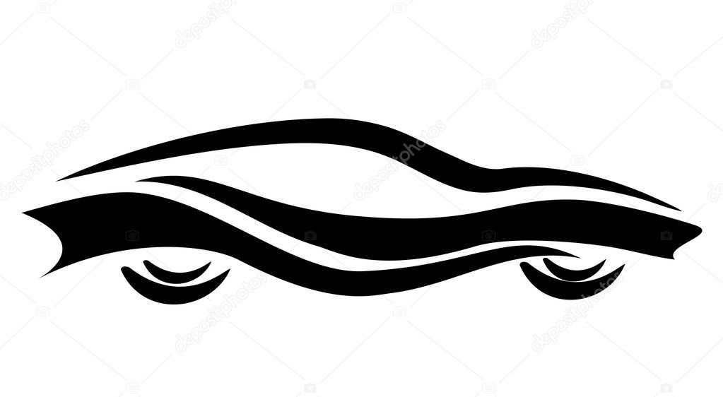 Stylized car symbol, tattoo