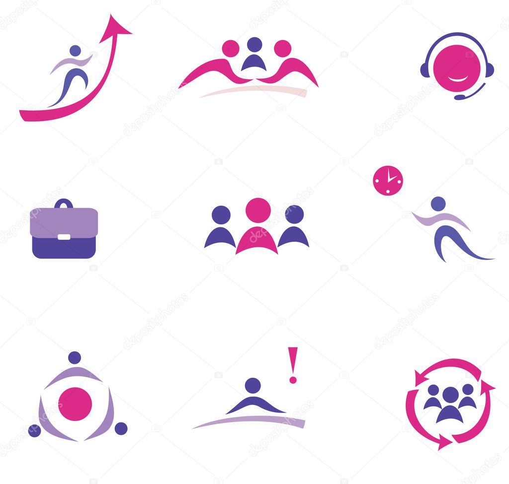 Buisness concept set of icons