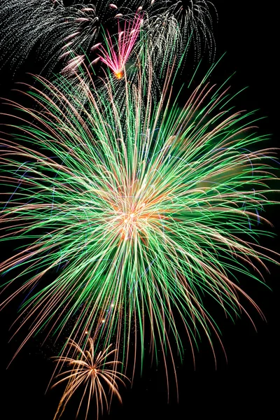 Green Firework Burst — Stock Photo, Image