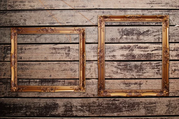 Cornice fotografica sulla struttura del legno . — Foto Stock