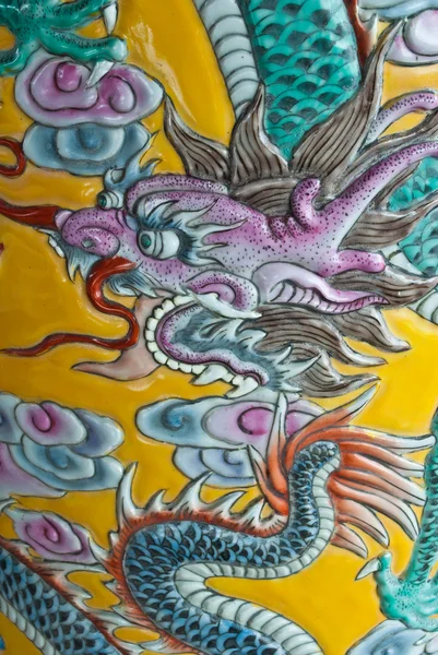 Chinesischen Stil Drachen Statue Textur Hintergrund — Stockfoto