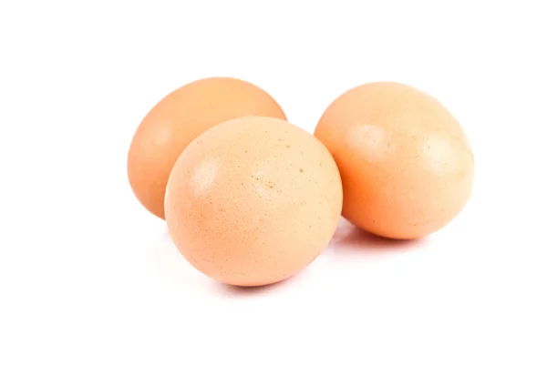 stock image Fresh eggs isolated on the white background.