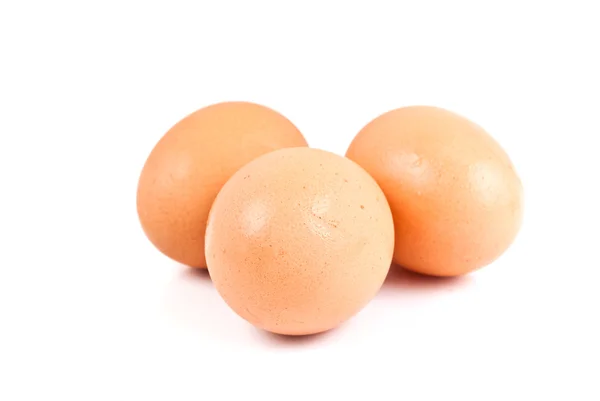 Stock image Fresh eggs isolated on the white background.