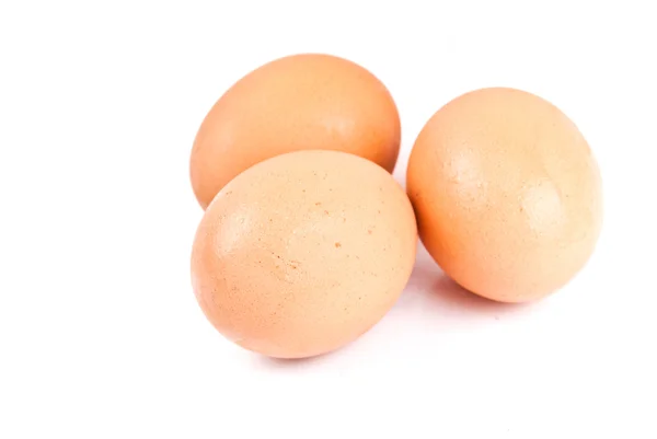 stock image Fresh eggs isolated on the white background.