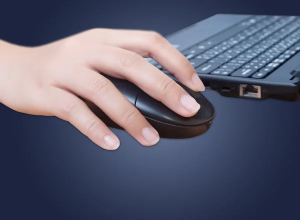 Hand click mouse — Stock Photo, Image