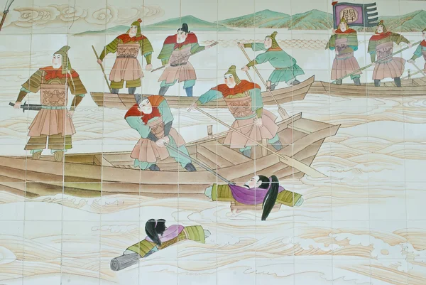 Китайська малювати історія в храмі, китайський. — стокове фото