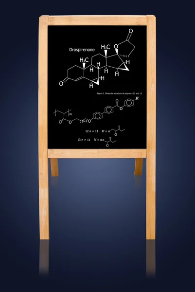 Black board and science formula — Stock Photo, Image