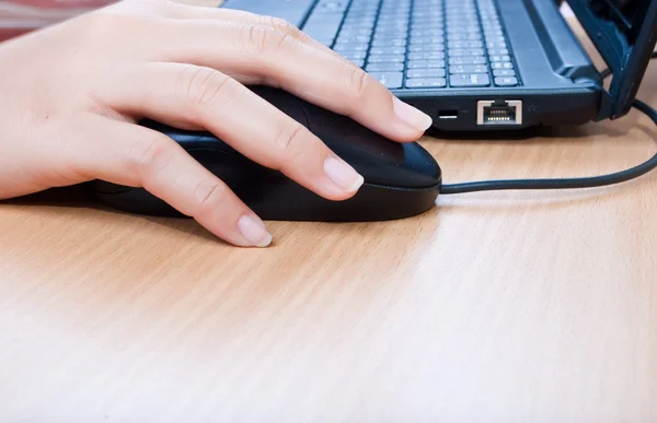 Hand click mouse. — Stock Photo, Image
