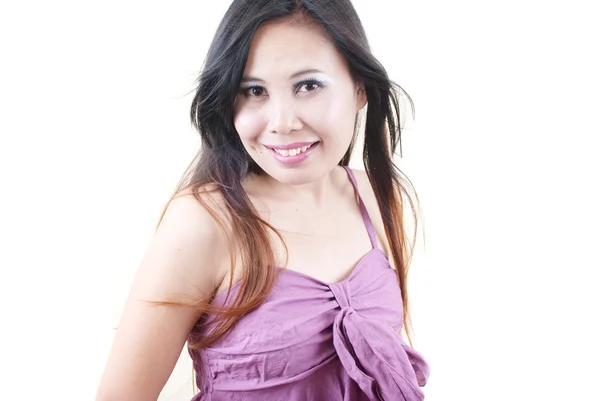 Närbild asiatiska lady — Stockfoto