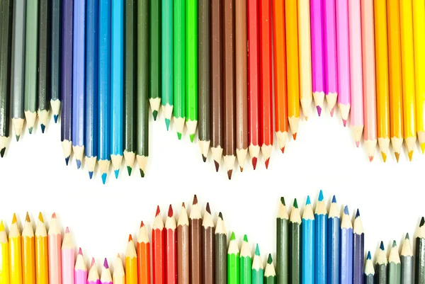 Kleurrijke potlood textuur achtergrond — Stockfoto