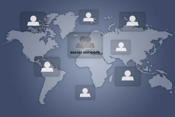 Kommunikation in sozialen Netzwerken — Stockfoto