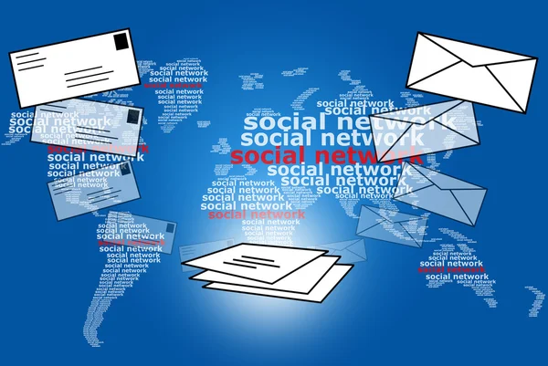 Komunikacji społecznej sieci. — Zdjęcie stockowe