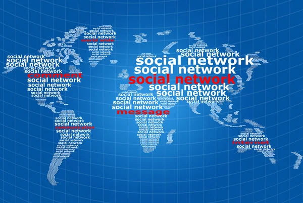 Sociala nätverkskommunikation. — Stockfoto