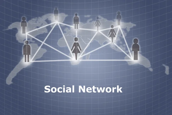 Sociale netwerkcommunicatie — Stockfoto