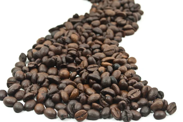 Frische Kaffeebohnen Textur Hintergrund — Stockfoto