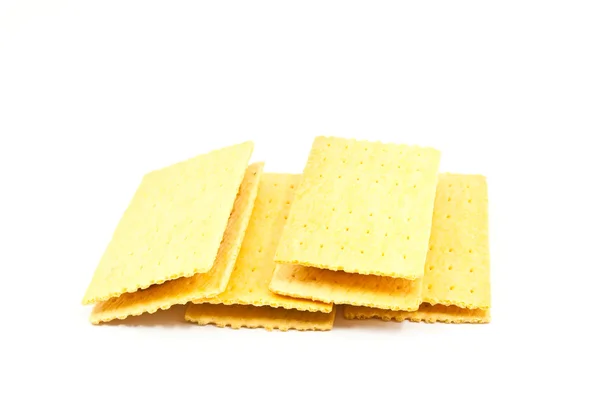 Cracker isoleren op de witte — Stockfoto
