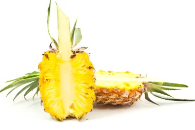 üzerinde beyaz izole ananas.