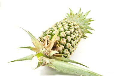 üzerinde beyaz izole ananas