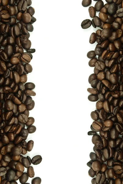 Verse koffiebonen textuur achtergrond. — Stockfoto