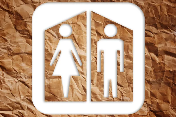 stock image Toilet symbol vintage from vintage paper.