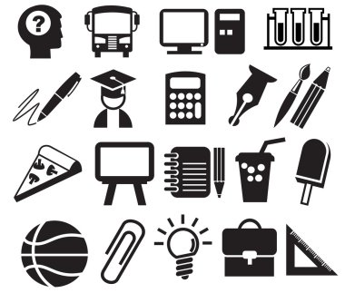 Education icons clipart
