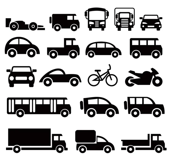 Conjunto de iconos de transporte — Vector de stock