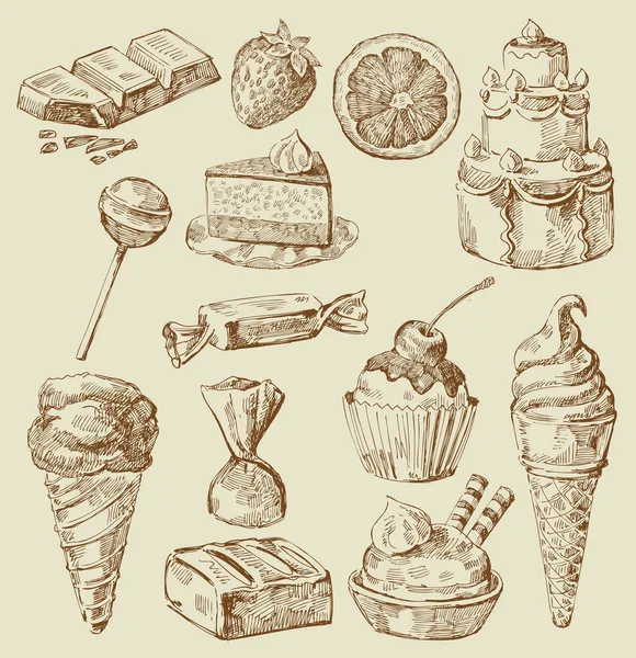 Colección dulce — Archivo Imágenes Vectoriales