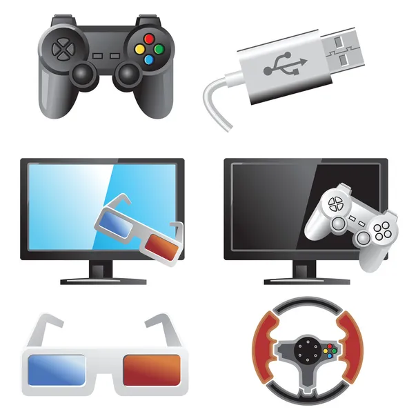 Gaming icons — Stock Vector