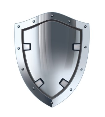 Silver shield. clipart